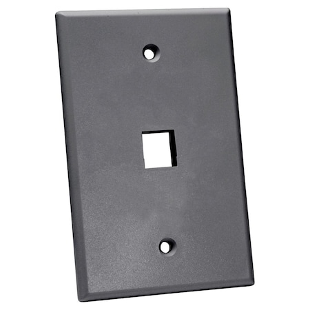 Quest Technology International Oversized Keystone Wall Plate, Single-Gang - 1 Port, Gray NFP-5010